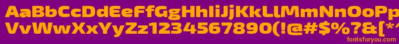 Exo2Blackexpanded Font – Orange Fonts on Purple Background