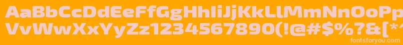 Шрифт Exo2Blackexpanded – розовые шрифты на оранжевом фоне