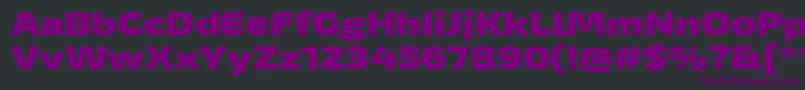 Weitere Informationen zur Exo2Blackexpanded-Schriftart Exo2Blackexpanded-Schriftart – Violette Schriften auf schwarzem Hintergrund