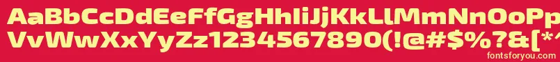 Exo2Blackexpanded Font – Yellow Fonts on Red Background