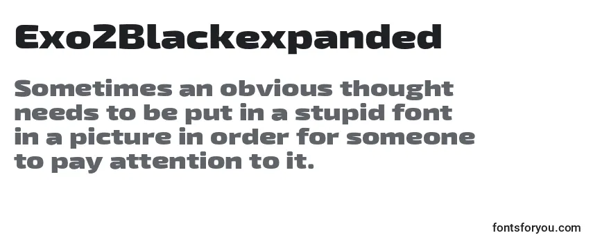 Exo2Blackexpanded Font