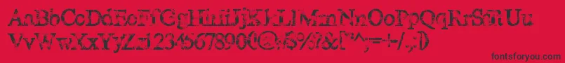 Magiccrystal Font – Black Fonts on Red Background