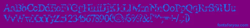 Magiccrystal Font – Blue Fonts on Purple Background