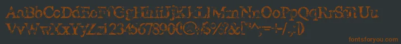 Magiccrystal Font – Brown Fonts on Black Background