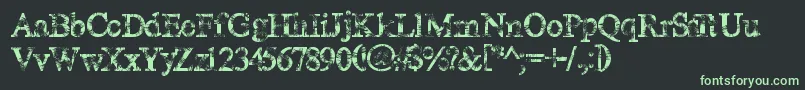 Magiccrystal Font – Green Fonts on Black Background