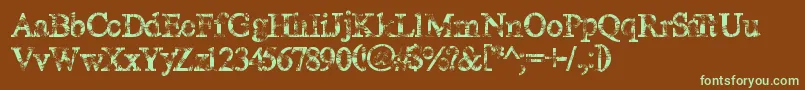 Magiccrystal Font – Green Fonts on Brown Background