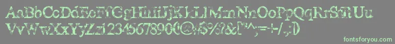 Magiccrystal Font – Green Fonts on Gray Background