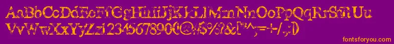 Magiccrystal Font – Orange Fonts on Purple Background