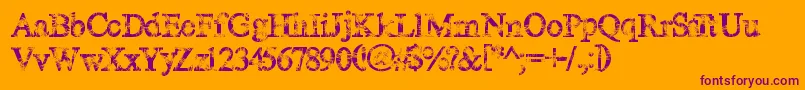 Magiccrystal Font – Purple Fonts on Orange Background