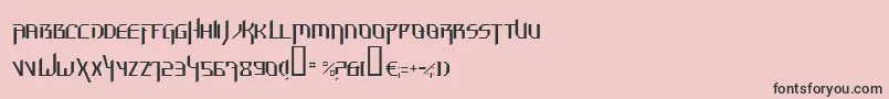 HammerheadThin-fontti – mustat fontit vaaleanpunaisella taustalla