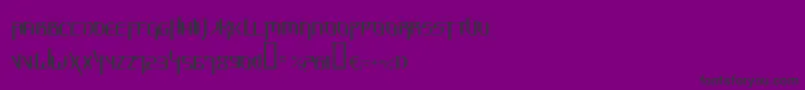 フォントHammerheadThin – 紫の背景に黒い文字