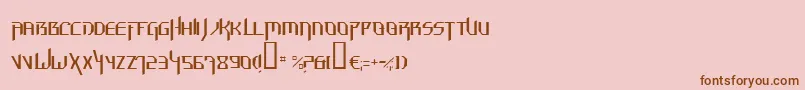 HammerheadThin-fontti – ruskeat fontit vaaleanpunaisella taustalla