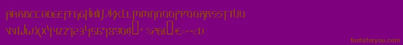 Шрифт HammerheadThin – коричневые шрифты на фиолетовом фоне