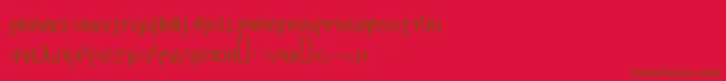 HammerheadThin-fontti – ruskeat fontit punaisella taustalla