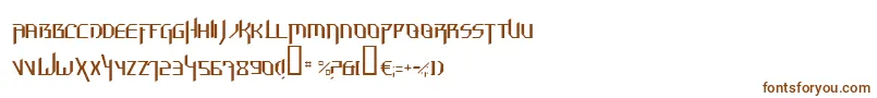 HammerheadThin-fontti – ruskeat fontit valkoisella taustalla