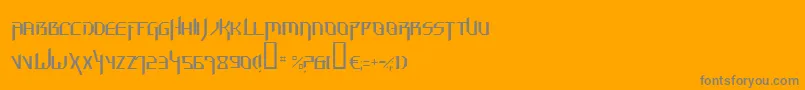 HammerheadThin-Schriftart – Graue Schriften auf orangefarbenem Hintergrund