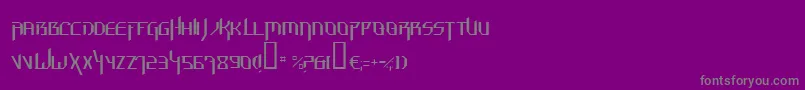 Fonte HammerheadThin – fontes cinzas em um fundo violeta