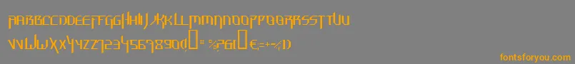HammerheadThin-fontti – oranssit fontit harmaalla taustalla