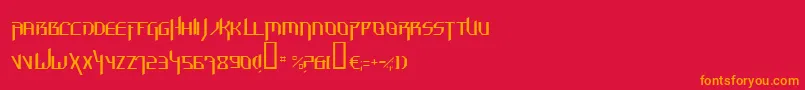 HammerheadThin Font – Orange Fonts on Red Background