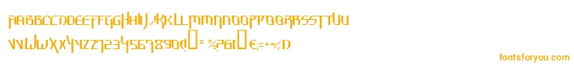 HammerheadThin-Schriftart – Orangefarbene Schriften auf weißem Hintergrund