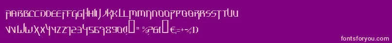 HammerheadThin-Schriftart – Rosa Schriften auf violettem Hintergrund