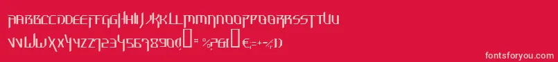HammerheadThin-Schriftart – Rosa Schriften auf rotem Hintergrund