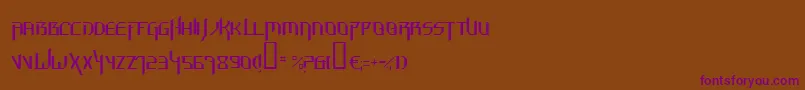 HammerheadThin-fontti – violetit fontit ruskealla taustalla