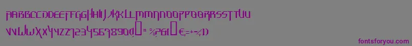 Шрифт HammerheadThin – фиолетовые шрифты на сером фоне