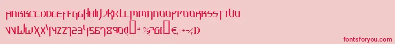 フォントHammerheadThin – ピンクの背景に赤い文字
