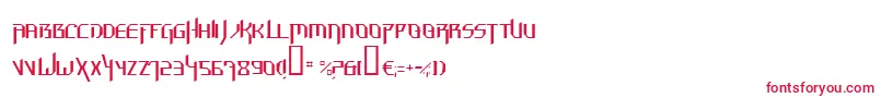 HammerheadThin-fontti – punaiset fontit valkoisella taustalla