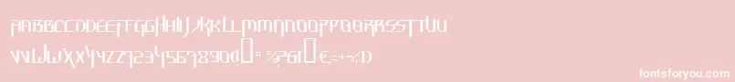 HammerheadThin-Schriftart – Weiße Schriften auf rosa Hintergrund