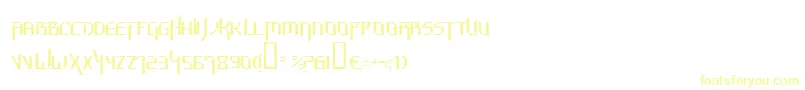 HammerheadThin-fontti – keltaiset fontit valkoisella taustalla
