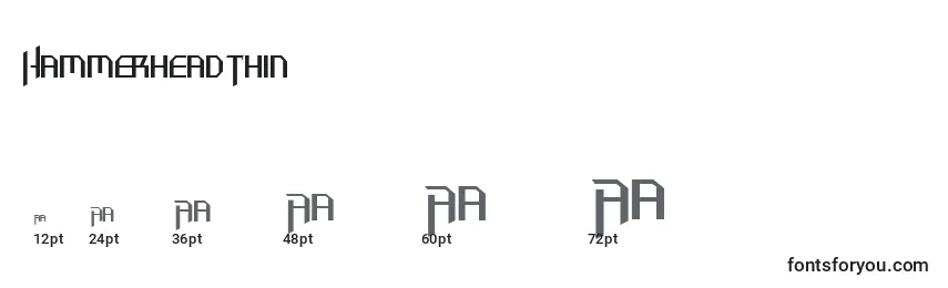 HammerheadThin Font Sizes