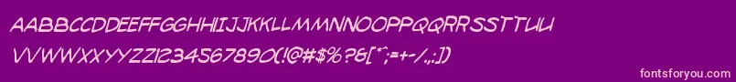 98bottlescondital Font – Pink Fonts on Purple Background