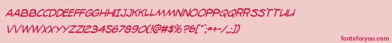 98bottlescondital Font – Red Fonts on Pink Background
