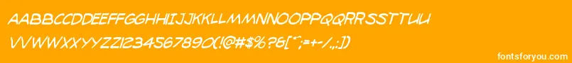 98bottlescondital Font – White Fonts on Orange Background