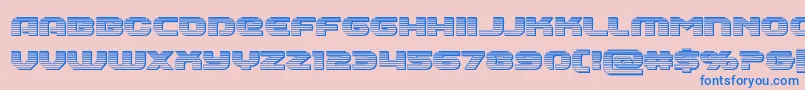 Czcionka Annapolischrome – niebieskie czcionki na różowym tle