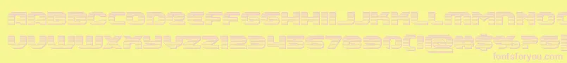 Annapolischrome Font – Pink Fonts on Yellow Background