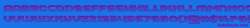 Annapolischrome Font – Purple Fonts on Blue Background