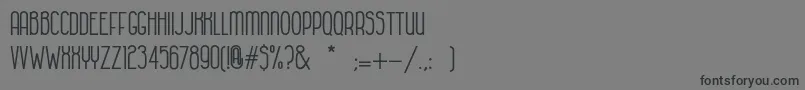 フォントHabanacolonialBold – 黒い文字の灰色の背景