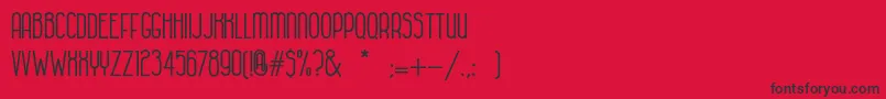 フォントHabanacolonialBold – 赤い背景に黒い文字