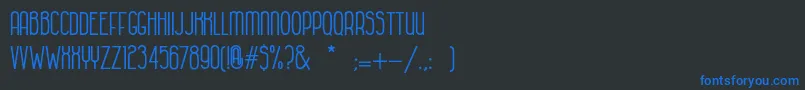 HabanacolonialBold Font – Blue Fonts on Black Background
