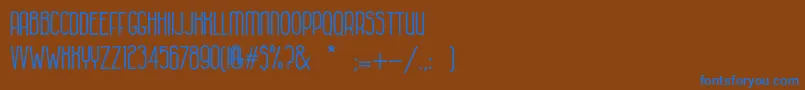 HabanacolonialBold Font – Blue Fonts on Brown Background