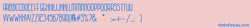 HabanacolonialBold Font – Blue Fonts on Pink Background