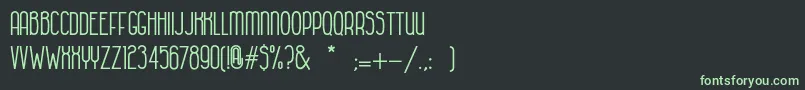 HabanacolonialBold Font – Green Fonts on Black Background