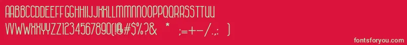 HabanacolonialBold Font – Green Fonts on Red Background