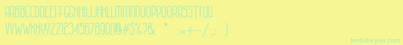 Шрифт HabanacolonialBold – зелёные шрифты на жёлтом фоне