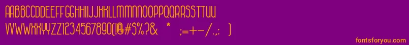 HabanacolonialBold Font – Orange Fonts on Purple Background
