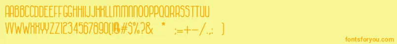 HabanacolonialBold Font – Orange Fonts on Yellow Background