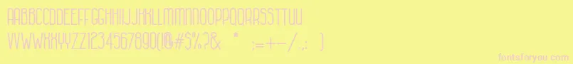 HabanacolonialBold Font – Pink Fonts on Yellow Background